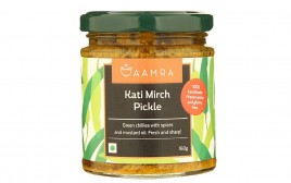 Aamra Kati Mirch Pickle   Glass Jar  160 grams